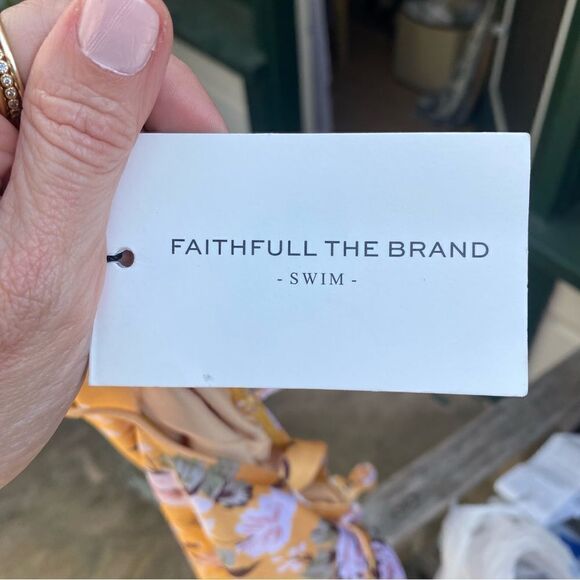 Faithfull the Brand PHOEBE ONE PIECE POMELINE YELLOW BATHING SUIT sz S NWT - Picture 8 of 10